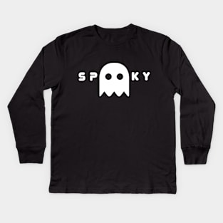 Spooky Ghost Kids Long Sleeve T-Shirt